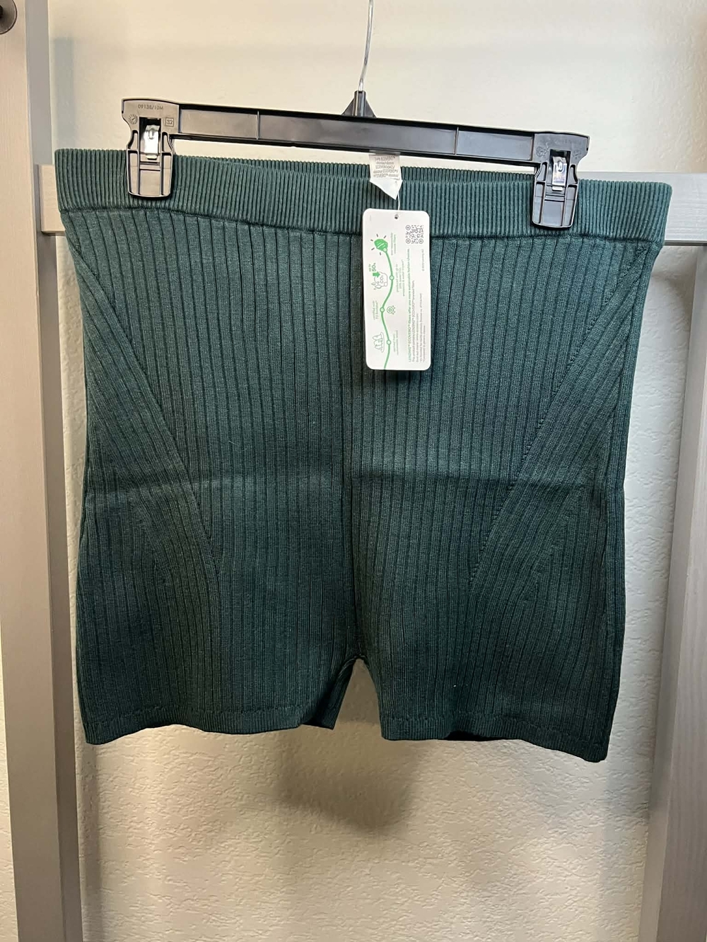 PINK Victoria's Secret Ribbed High-Rise Bike Shorts - Deep Green